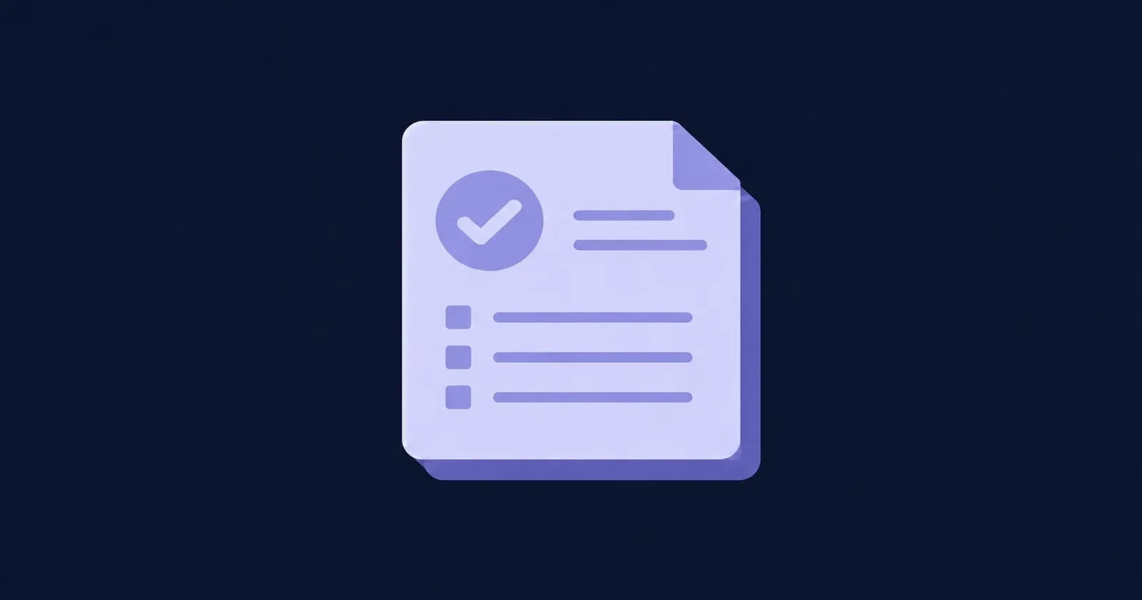 Illustration of a document with a checkmark representing an approved quote