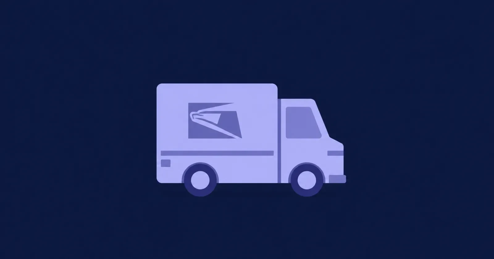 Illustration of a postal delivery truck